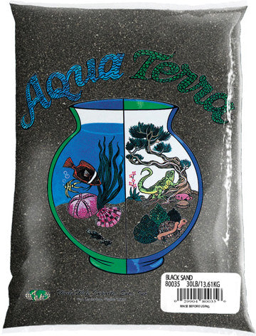 World Wide Imports Aqua Terra - Black sand substrate for aquarium, terrariums, repltiles.